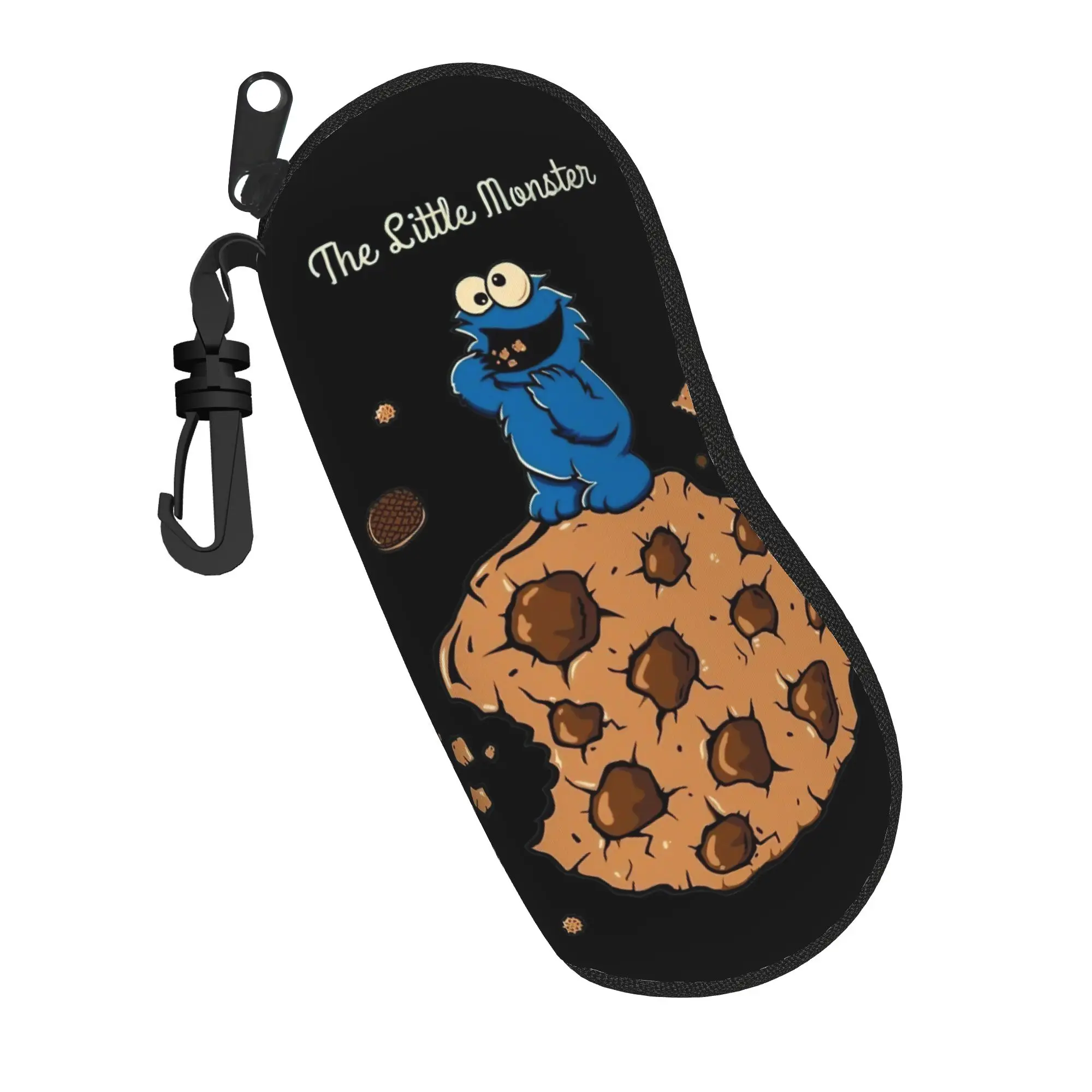 Sesamed Cartoon Glasses Case Unisex Student Zipper Cookie Monster Sunglasses Storage Box Small Eyewear Container