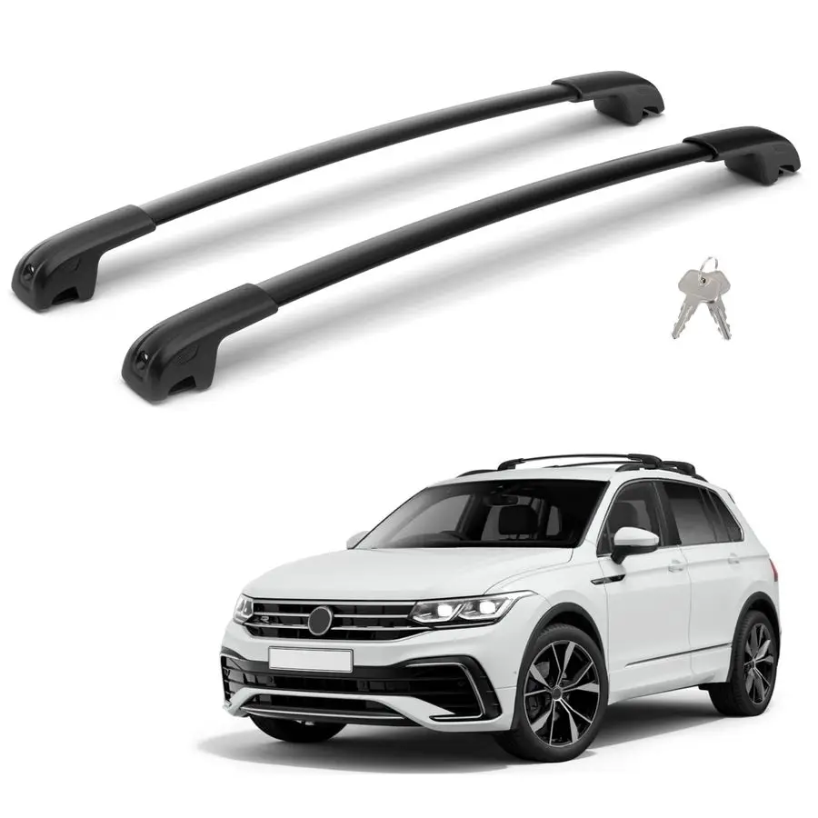 

Lockable Roof Rack Cross Bars for 20182026 Tiguan Not for Limited amp Taos 20222026, Heavy Duty Aluminum Crossbar for Cargo Lug