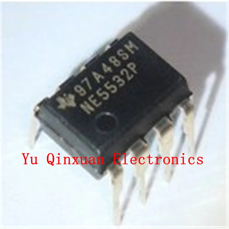 NE5532P PDIP-8 Operational amplifier, dual, 10MHz, 2 amplifiers, 9V/µs, new original stock