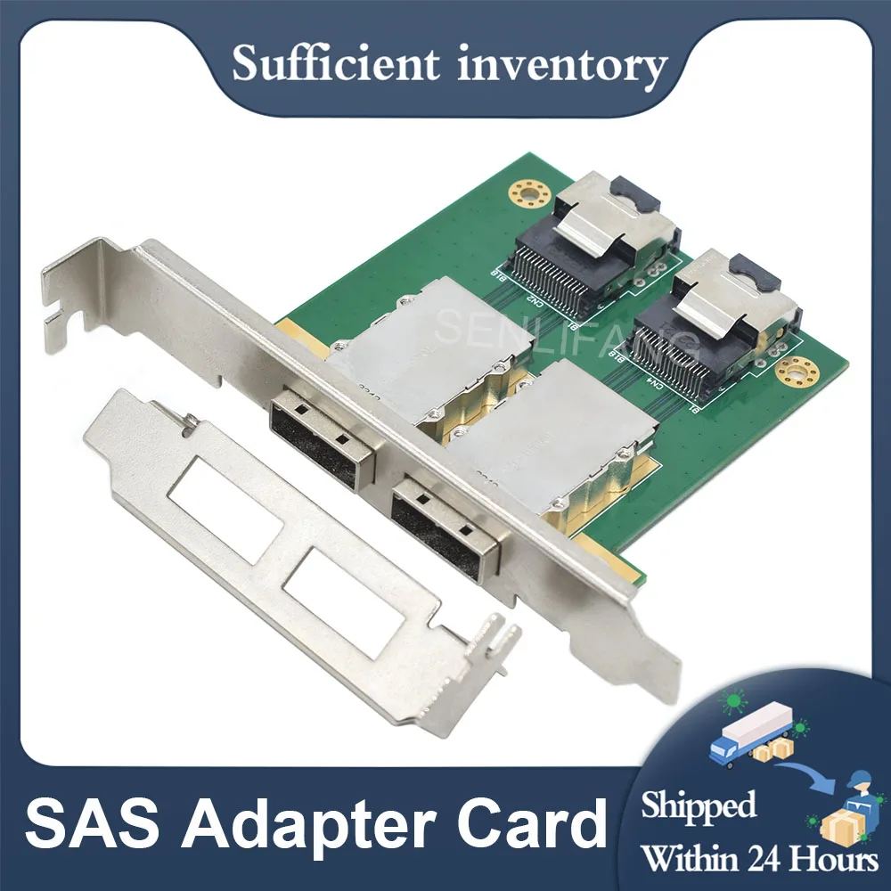 Fully Tested Server Card Adapter Internal SFF-8087 SAS 36P To Dual Port External HD SFF-8088 Mini SAS Card Adapter