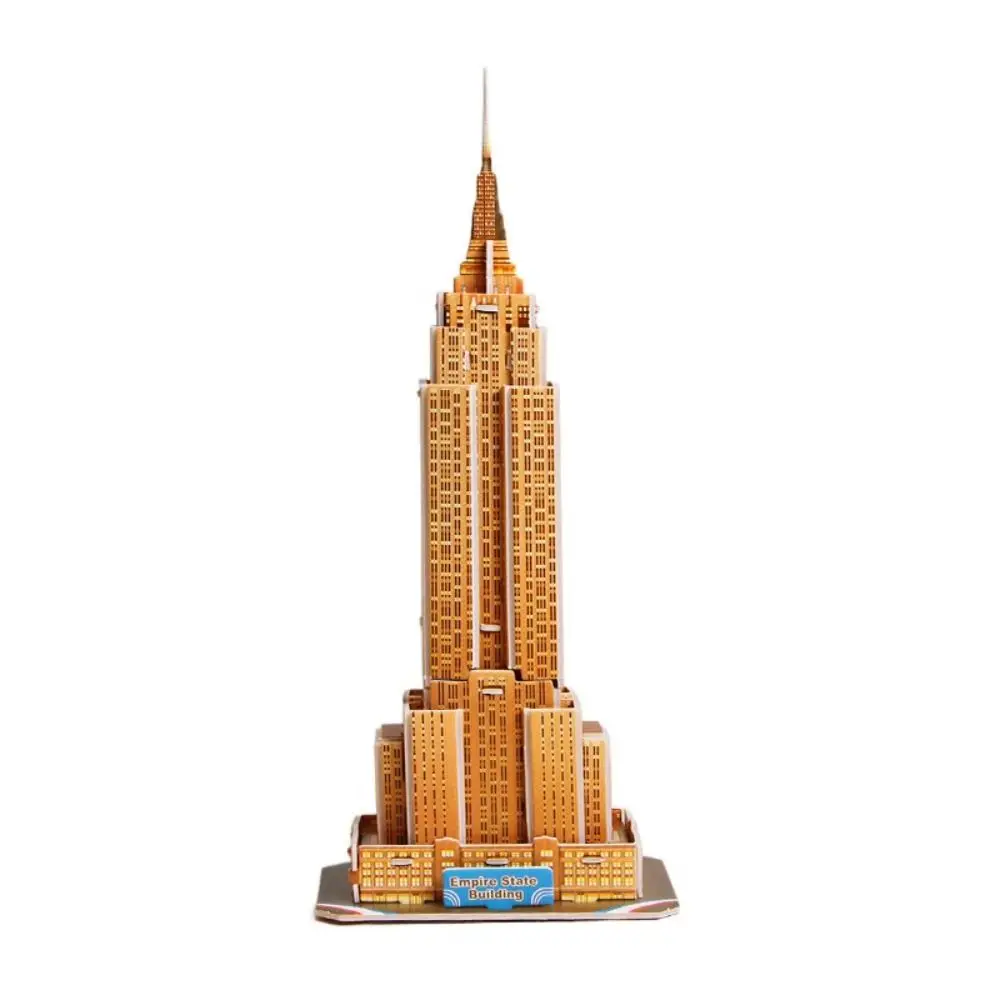 Papier Weltberühmte Gebäude Modellhaus 3D Mini Karton Puzzle Der Eiffelturm Empire State Building DIY Konstruktionen Spielzeug