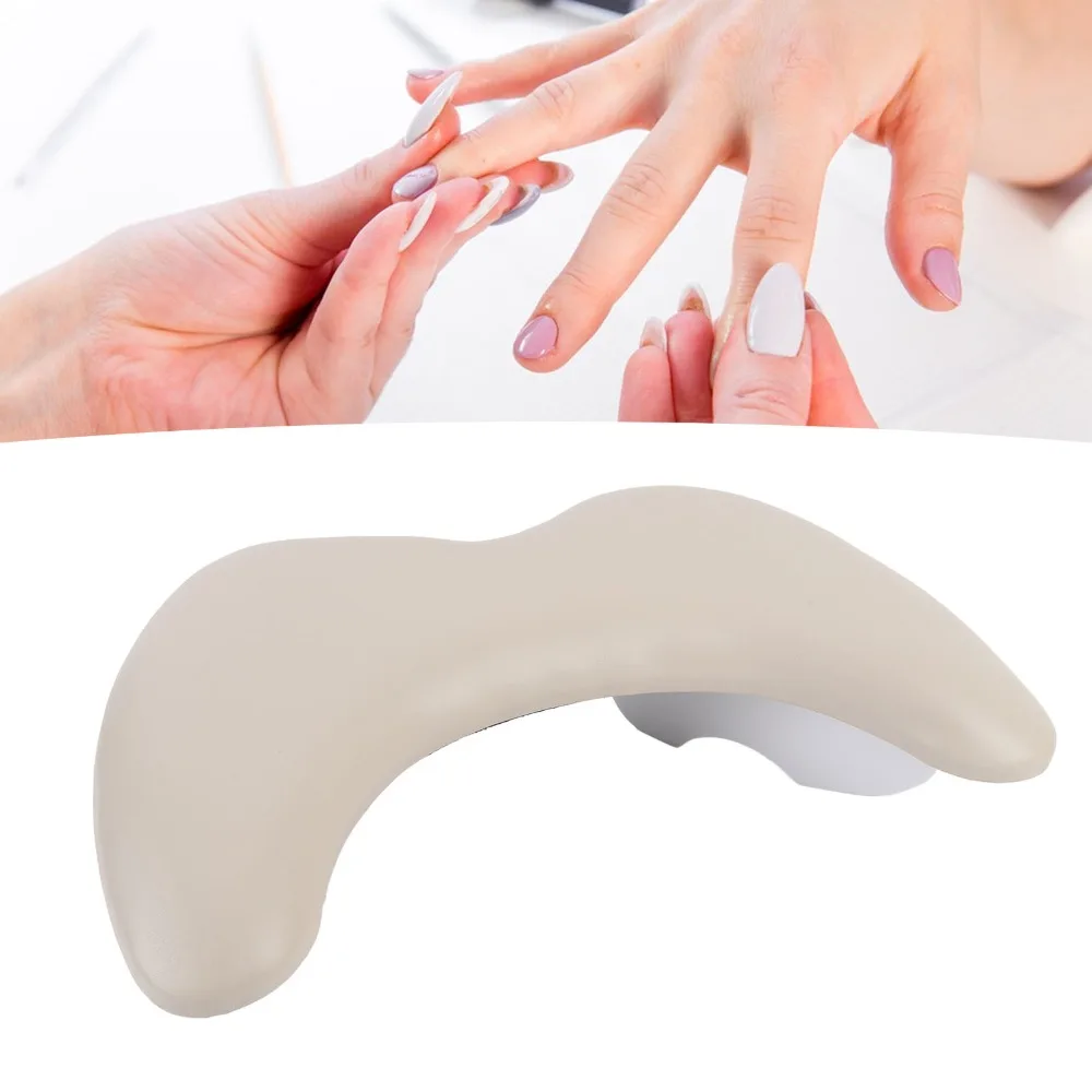 PU Leather Nail Hand Rest Detachable U Shaped Manicure Arm Rest Ergonomic Adjustable Height Nail Hand Stand For Nail Salon