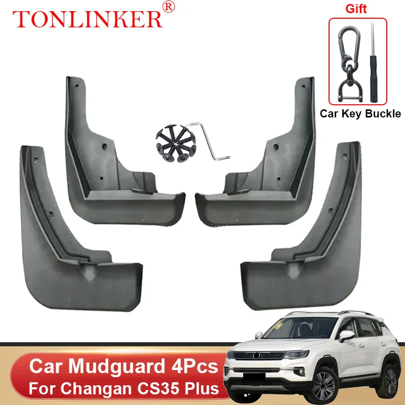 TONLINKER Car Mudguard For Changan CS35 Plus 2019 2020 2021 2022 Mudguards Splash Guards Front Rear Fender Mudflaps Accessories