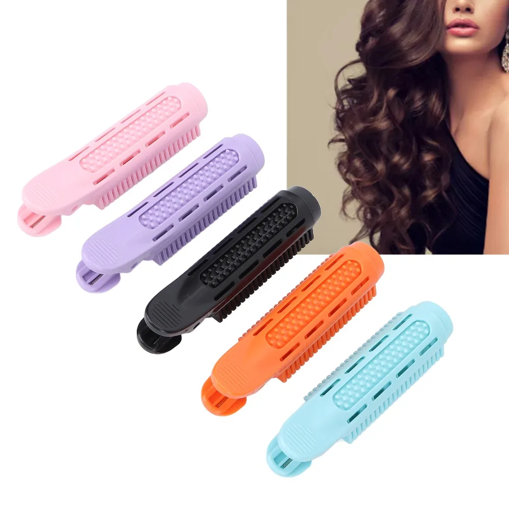 10pcs ABS Hair Root Clip Portable Non Damaging Hair Curling Roller Durable Assorted Colors Hair Styling Tool Long Short Hair