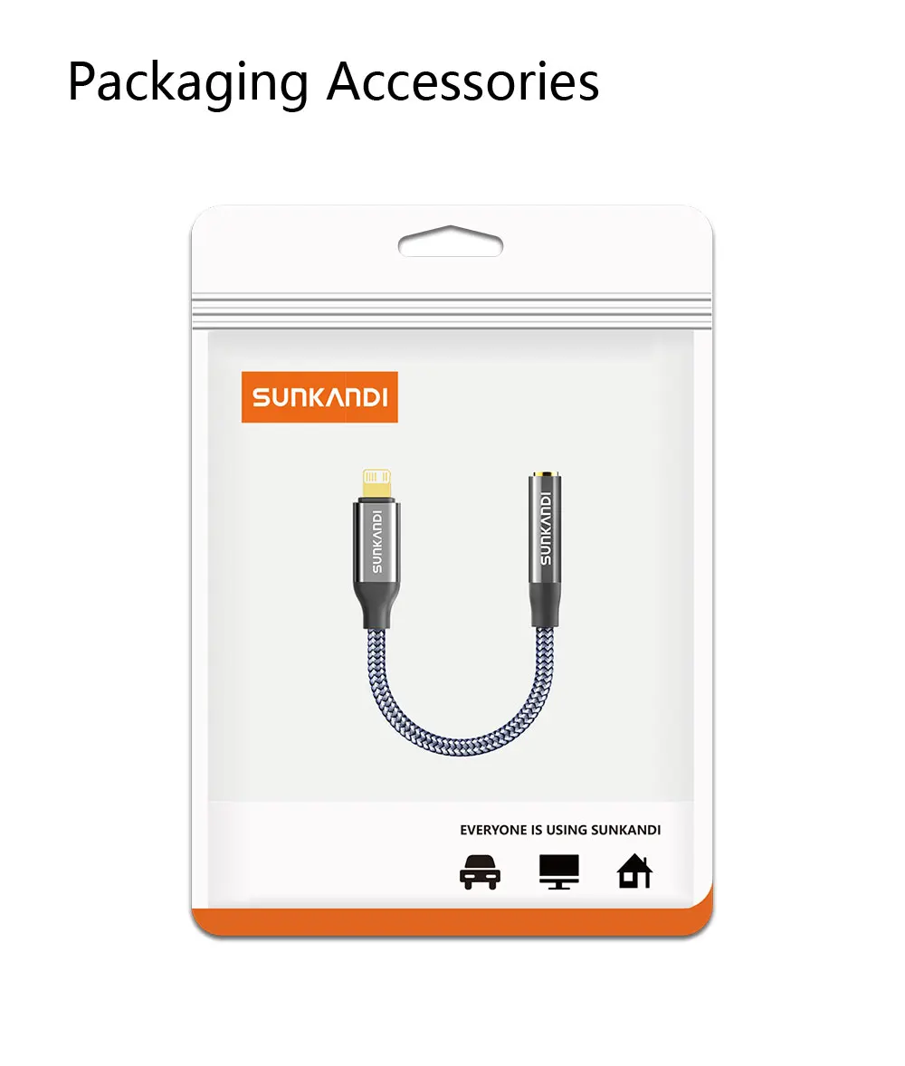 SUNKANDI Lightning zu 3,5 mm Kopfhöreranschluss-Adapter für iPhone, DAC-Chip-Adapter Audiokabel für iPhone 14 13 12 11 X XS 8 7 – Detail 12