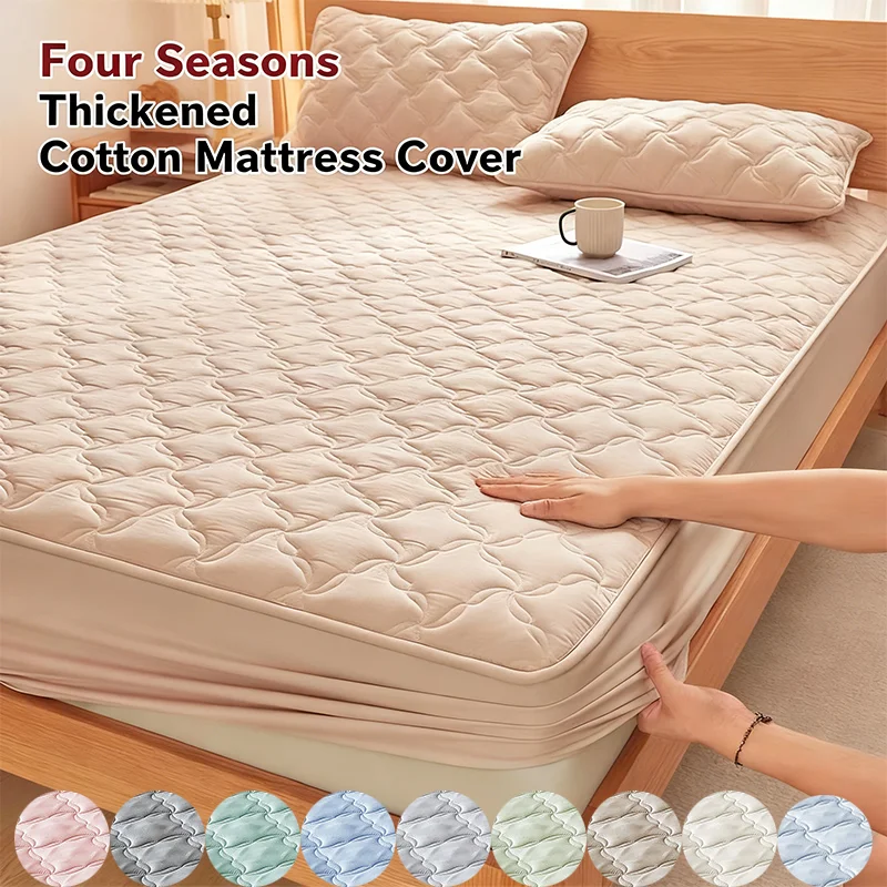 

Premium Waterproof Fitted Sheet Bed Cover Ultra Thick with Cotton Skin-friendly,Comfortable,for All Season Muti Size,Colors 스커트