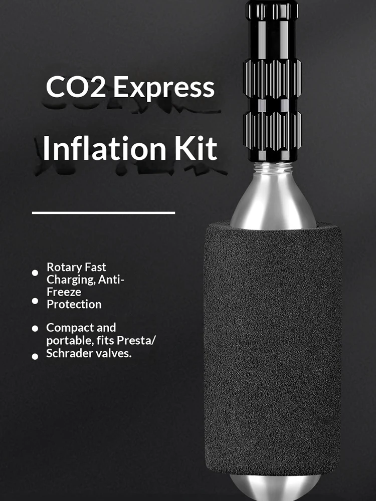 AliExpress OFFBONDAGE CO2 Bike Pump Portable Fast Inflating Kit Aluminum Alloy Bicycle Pump AV/FV No Gas Cylinder MTB Bike Accessories