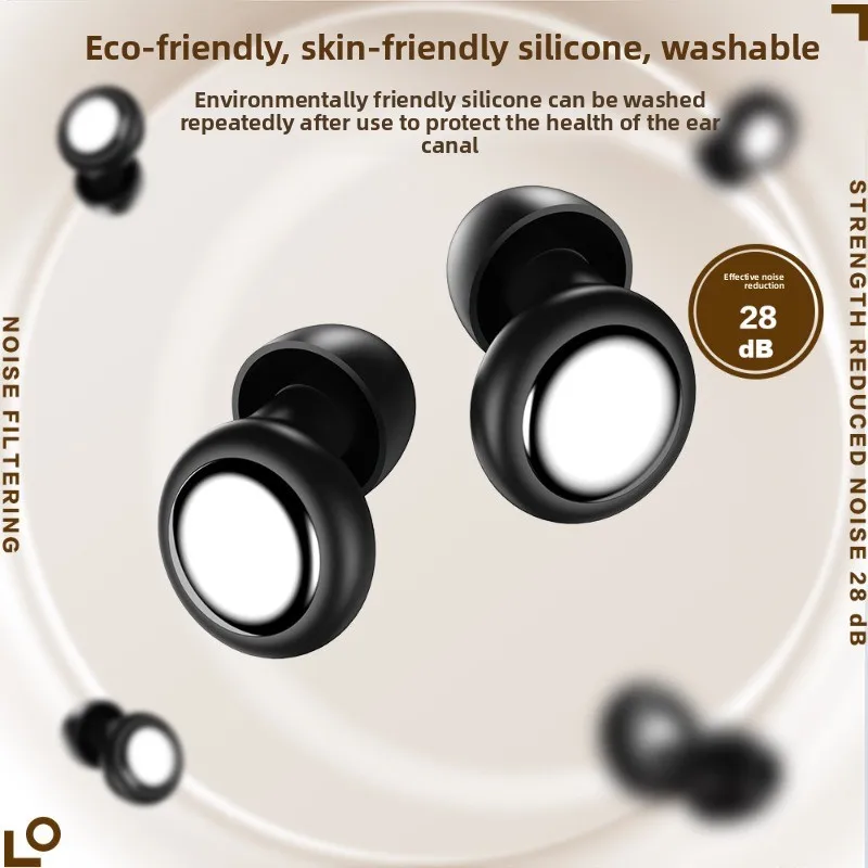 Sound Blocking Noise Cancelling Earplugs Comfortable Sleep Concert Bar Nightclub Party Reusable Silicone Ear Plugs