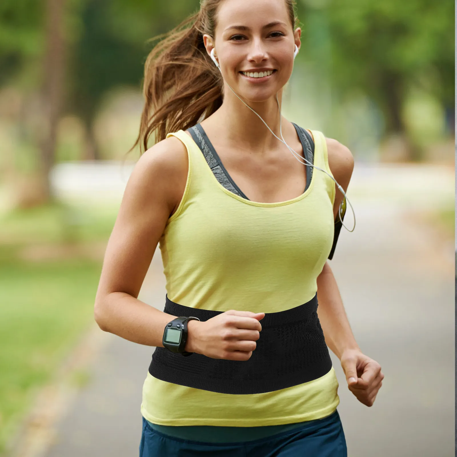 

High Elasticity Running Waist Bag Adjustable Secure Fit Breathable Sport Belt for Hiking Travel Outdoor Activities Unisex