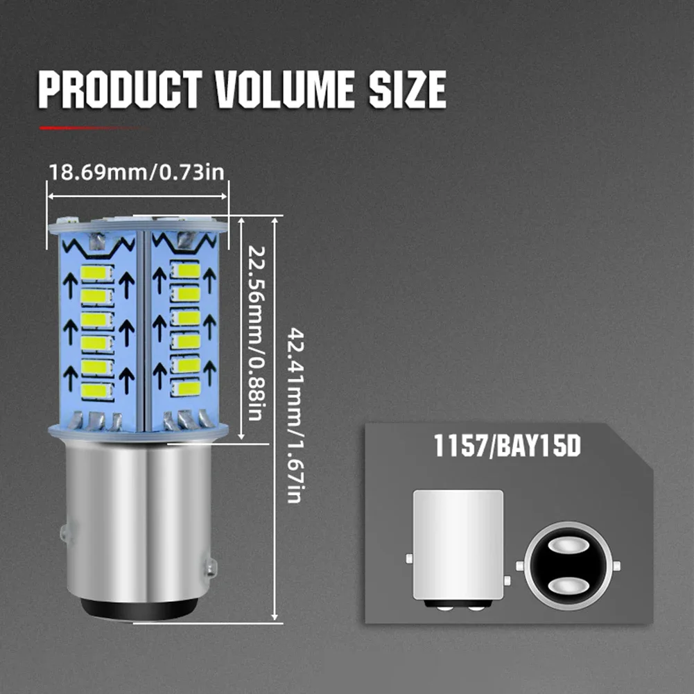 3 uds 1157 luz de freno estroboscópica LED bombilla BAY15D 30SMD DRL Flash de agua aparcamiento de marcha atrás señal de giro de coche lámpara