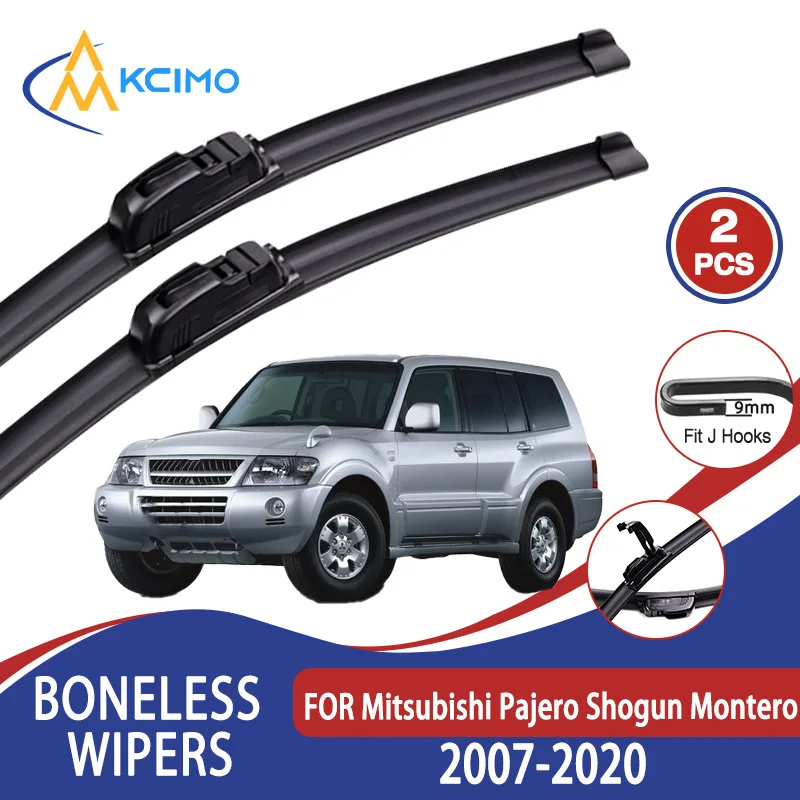 

For Mitsubishi Pajero Shogun 2007-2020 Car Wiper U-type Soft Rubber Boneless Wiper HD Quiet Durable Automotive Wiper 22"+20"