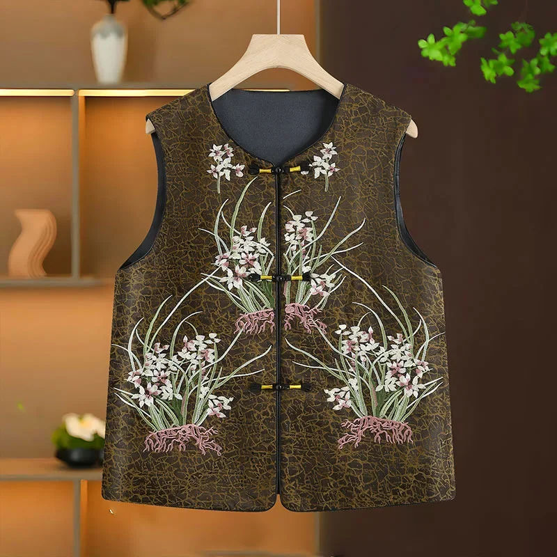 

Big Size 4Xl Chinese Style Top Women Vintage Cheongsam Qipao Top Embroider Flower Jacquard Casual Outwear Improved Tang Clothes
