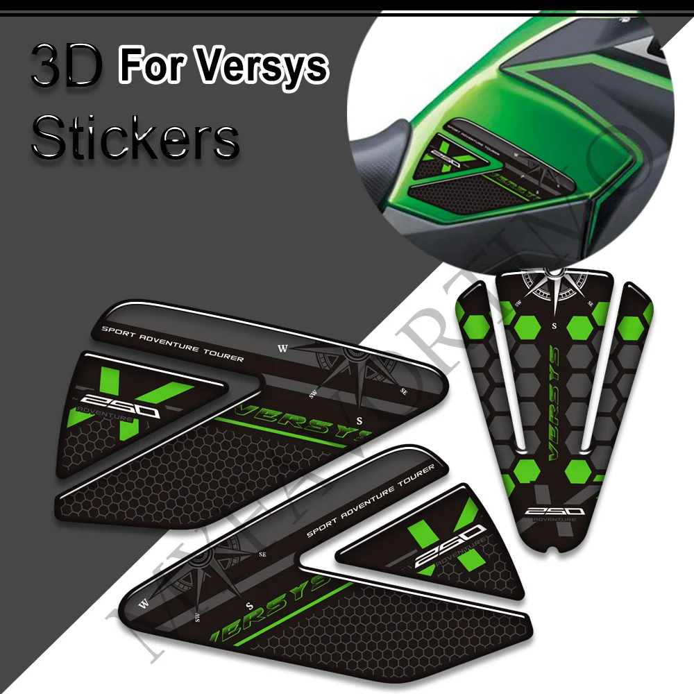 VERSYS 250X Motorcycle Fuel Tank Pad Protector Knee Stickers Decals For Kawasaki VERSYS X 250 VERSYS-X Tourer X-250