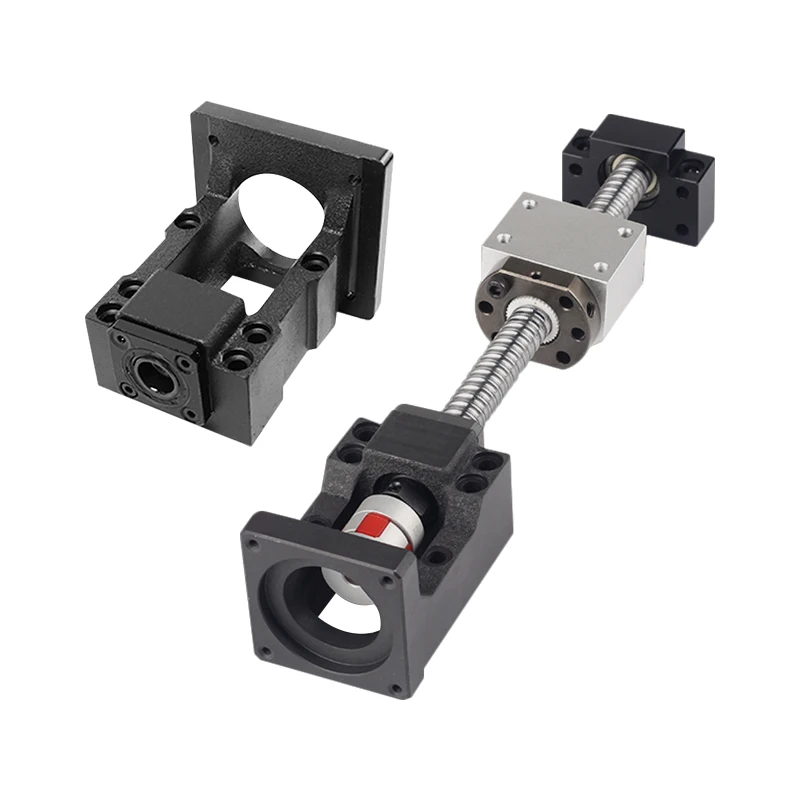 DFU1605 2005 2505  BallScrew Double Nut Set+Integrated Motor Mount+BF12/15/20 Support+DSG16H/DSG20H/DSG25H Nut Housing+Coupling