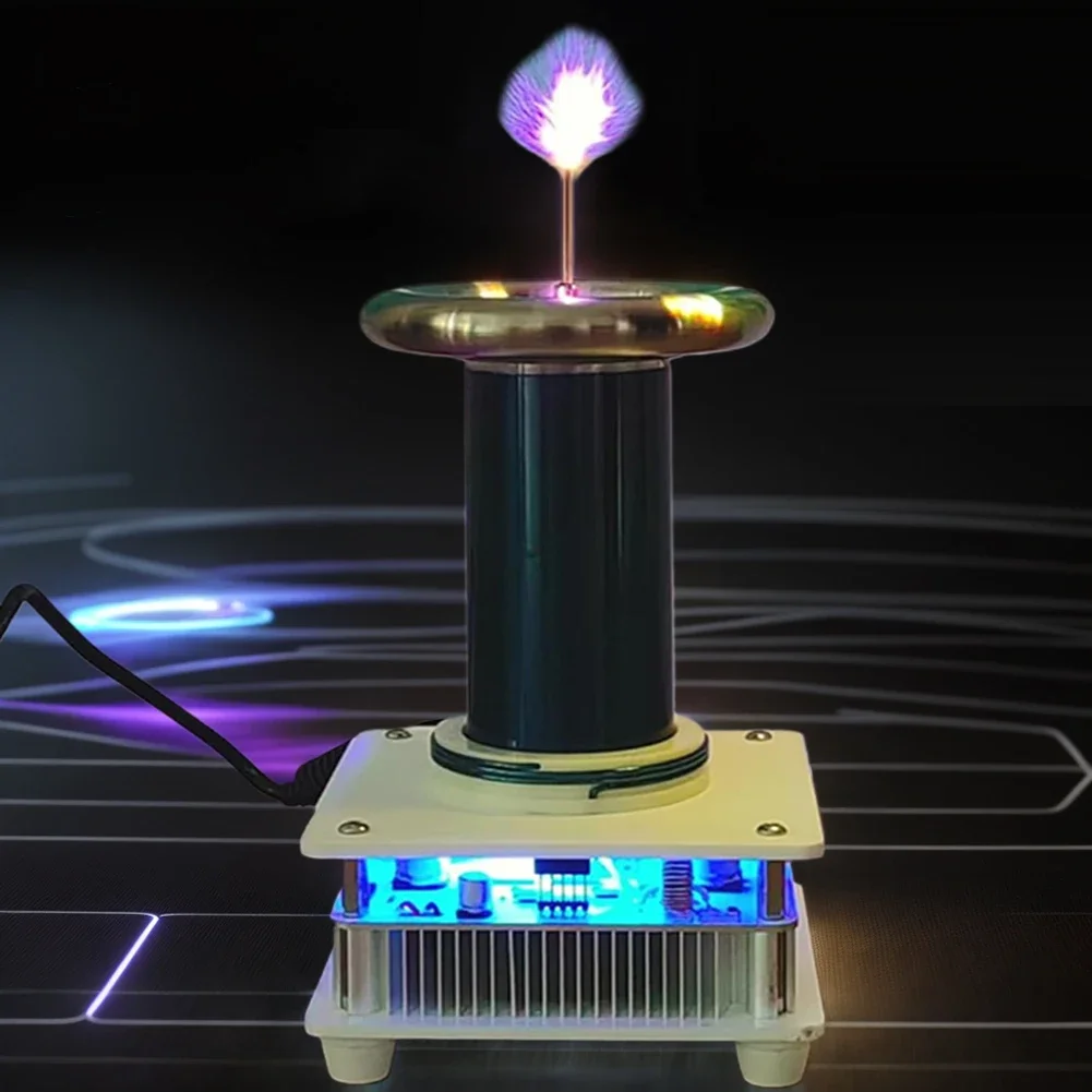 Musik untuk Tesla Coil BT SSTC Mainan Desktop Pengeras Suara Plasma Generator Busur Speaker Generator Plasma Model Kit Pendidikan Sains