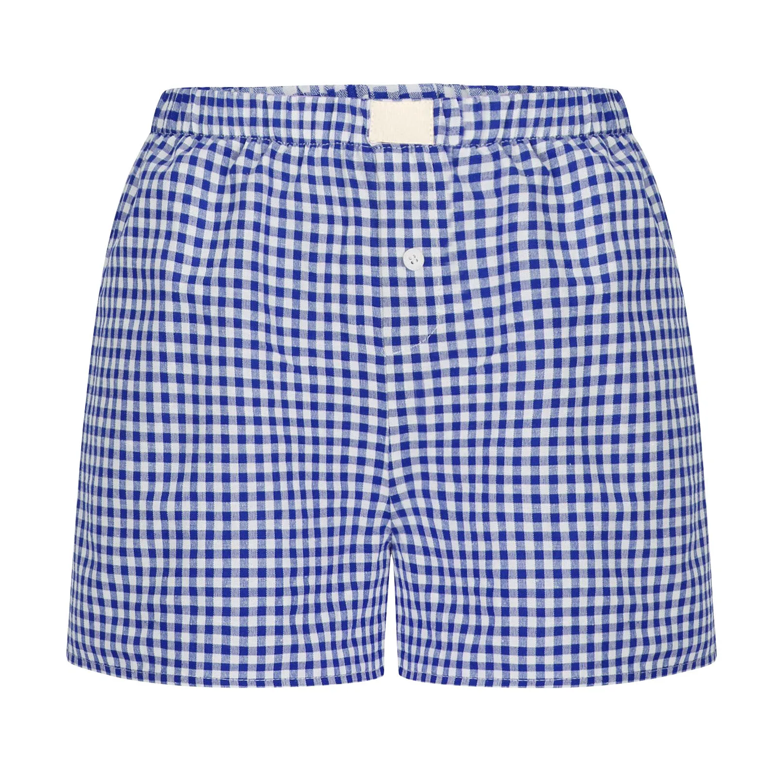 2024 neue karierte Shorts y2k Kleidung Frauen elastische Taille Knopf vorne Pyjama Hosen Shorts Mädchen lässig locker sitzen kurze Hosen