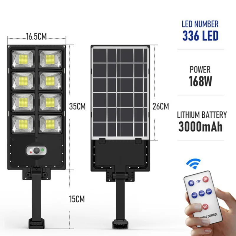 

Outdoor Solar LED Lights Waterproof Super Bright Wall Lamp With Motion Sensor Remote Control Garden Street Light