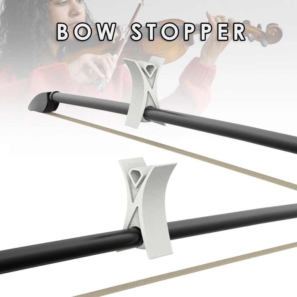

Violin Bow Stoppers White 2PCS Learning Lightweight Teaching Aid Accessory Violin Parts 2PCS For Bow Beginner Sturdy