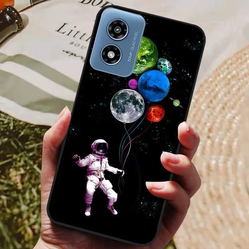 For Motorola Moto G Play 2024 Case Soft TPU Silicone Back Cover for Moto G Play Gen 3 Phone Cases Protective Fashion Coque Black
