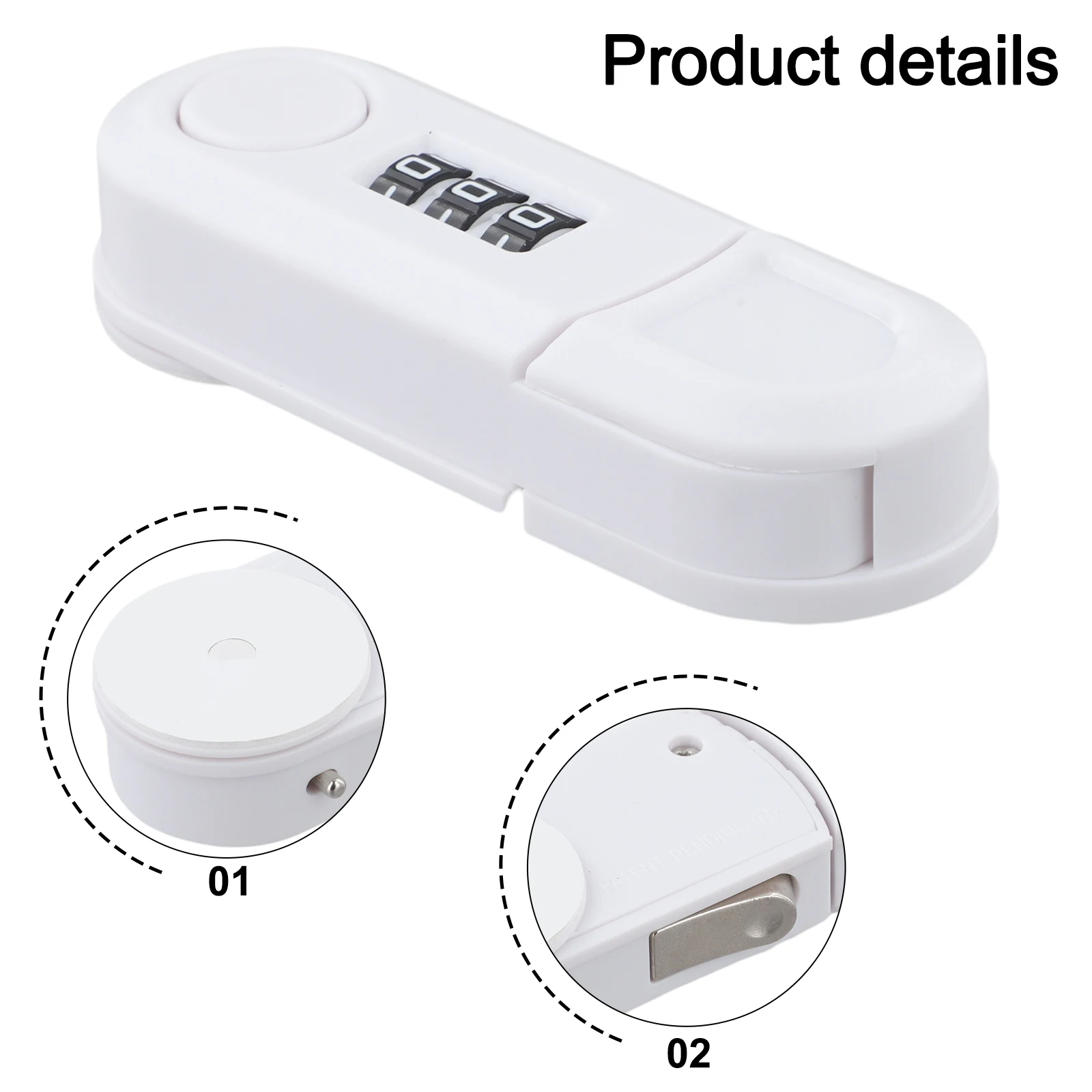 Childproofing Cabinet Lock Refrigerator Lock Child-Resistant Security Damage-Free Installation Easy One-Handed Use