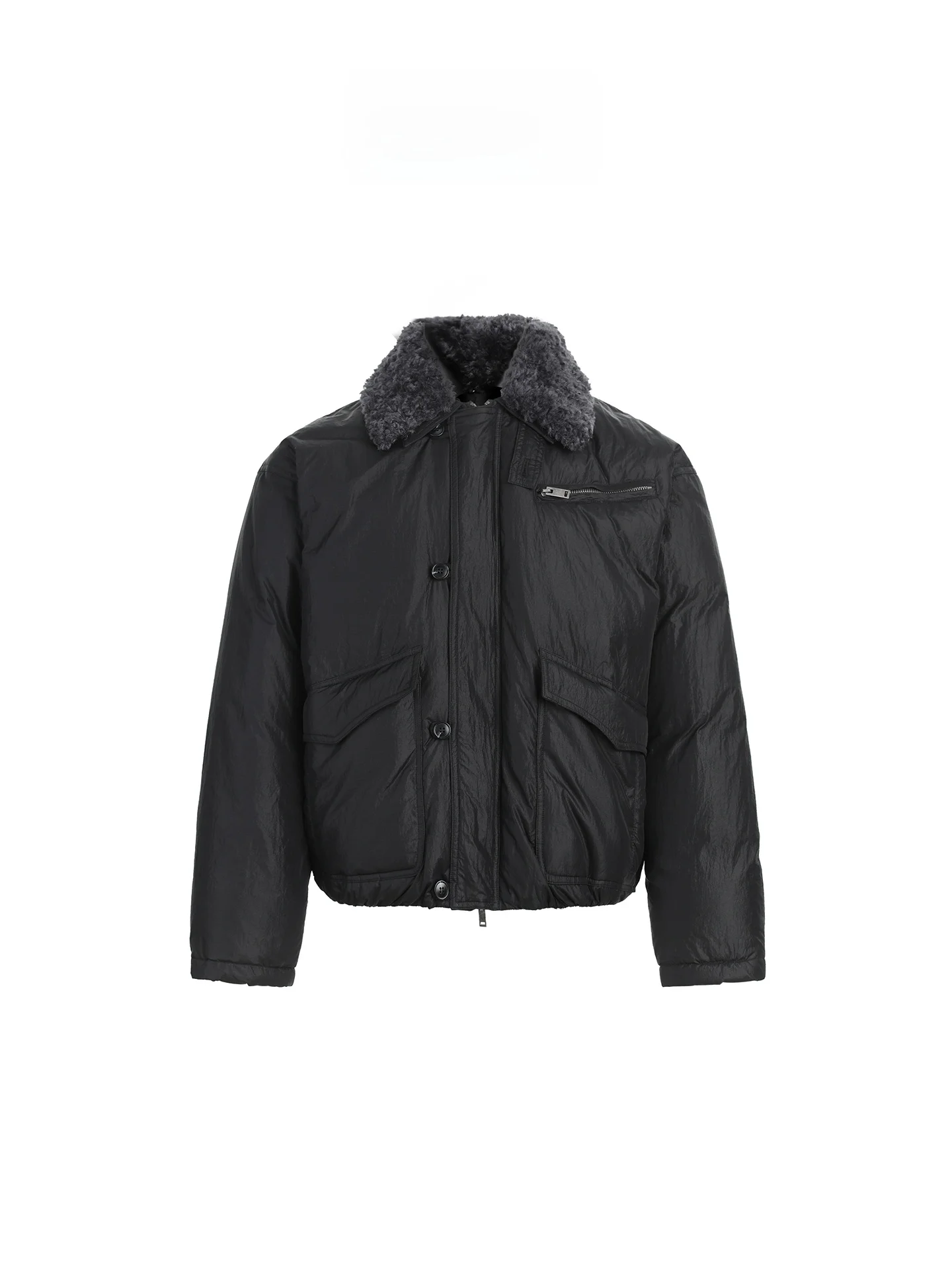 

Retro American down Jaet with Large kets Collar Du down Men's Warm Outerwear for Couples Thiened Polyester Fiber