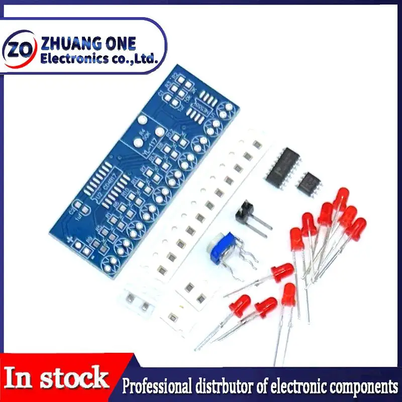 NE555 CD4017 Running LED Flow Light Electronic Production Suite Control Board Module Capacitor Oscillator Clock Siganal DIY Kit