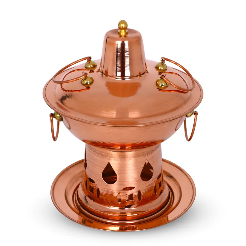 

Single person copper hotpot, distilled spirits, fuel oil, copper stove, thickened pure purple copper hotpot stove, small hotpot