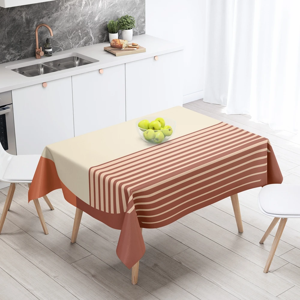 Orange Rectangular Tablecloth for Domestic Use Hotel Restaurant Table Cover Nappe De Table Rectangulaire Manteles Para Comedor