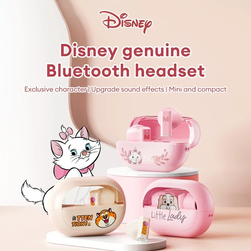 Disney TWS Sans Fil Bluetooth 5.4 Écouteurs Avec Micro HD Appel Faible Latence HiFi Son Stéréo Casque De Jeu Mignon Casque QS-T18