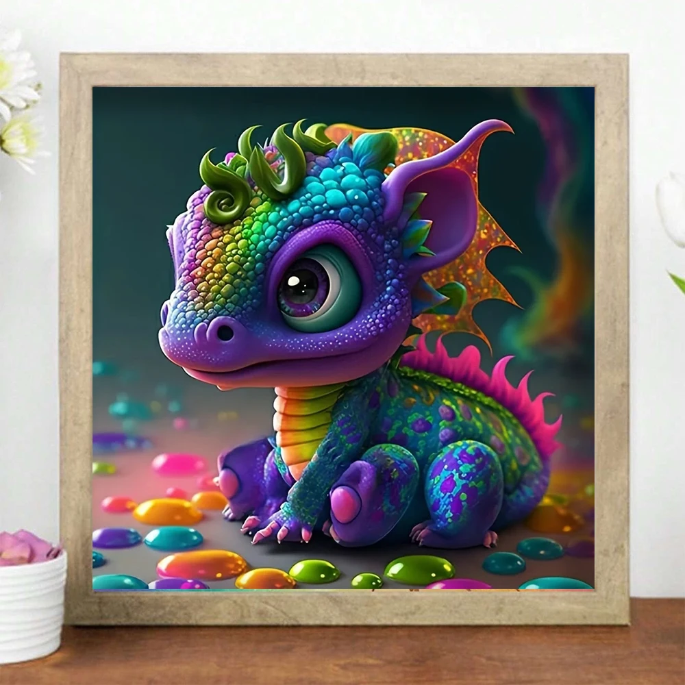 1 piece Cute dragon DIY diamond painting, DIY diamond painting set accessories, suitable for home living