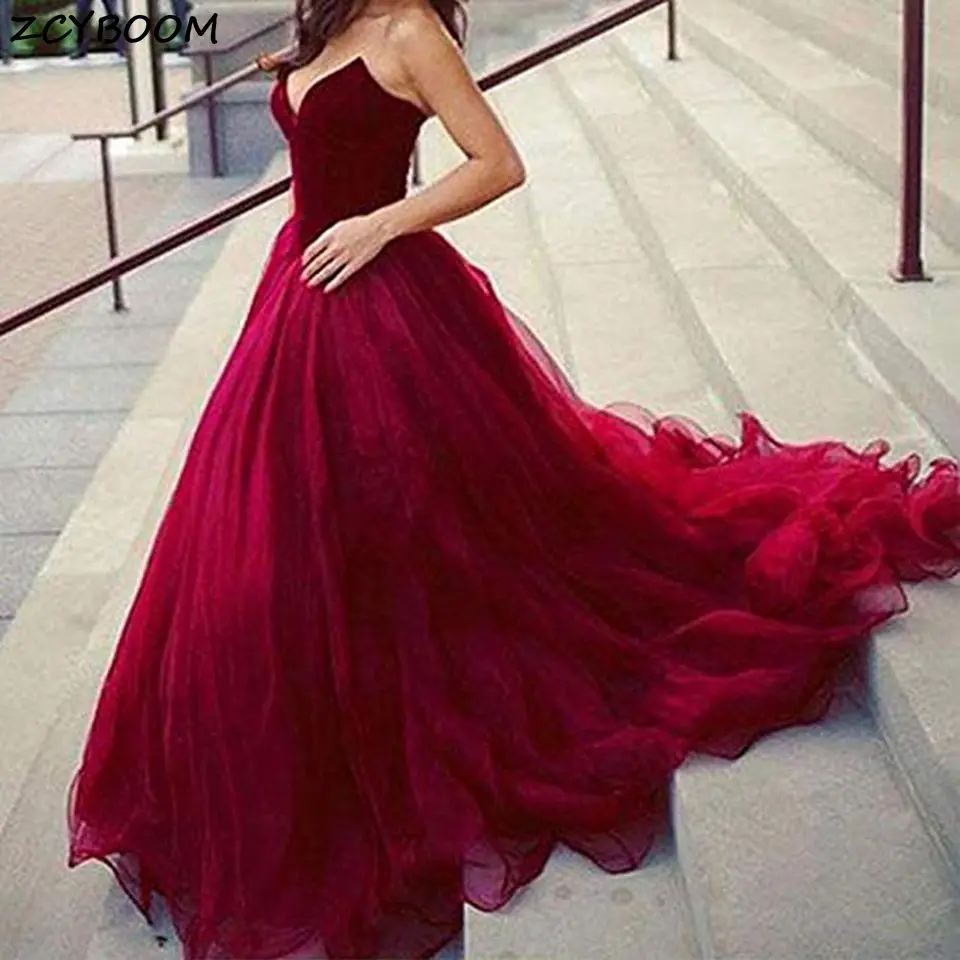 

Wine Red A-Line Prom Dress 2025 Women Formal Party Night Sleeveless Elegant Tulle Vestidos De Gala Long Graduation Evening Gowns