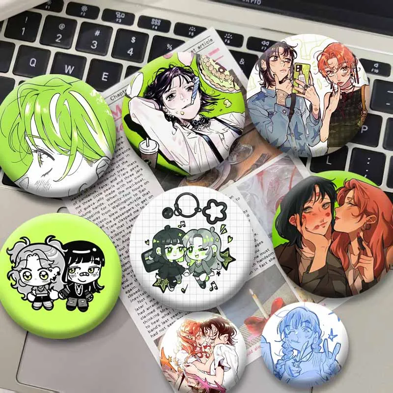 The Guy She Was Interested in Wasn't A Guy At All Anime Button Pin Mitsuki Oosawa Aya Cartoon Brooch Otaku Culture Jewelry Badge