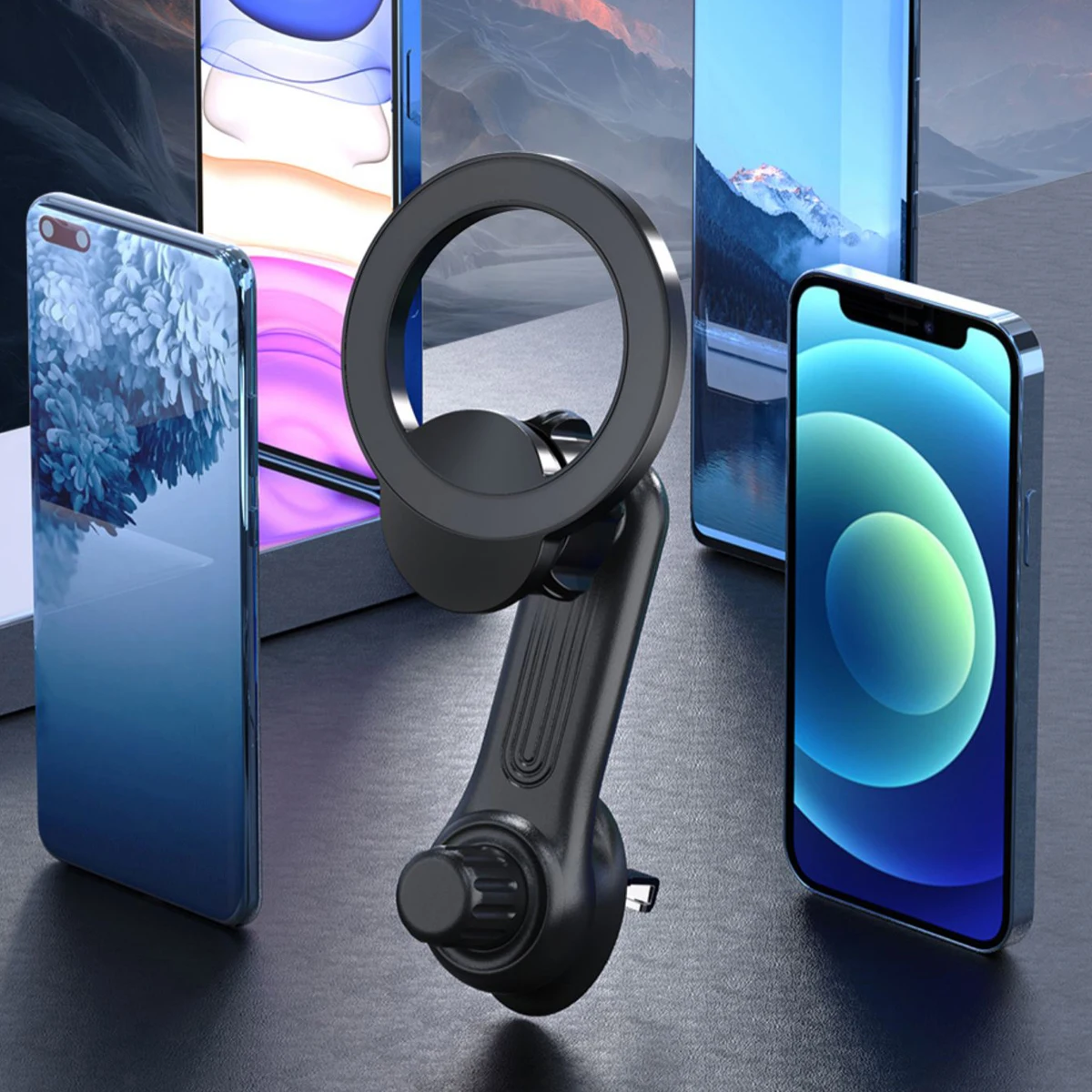 

Magnetic Phone Holder in Car Ring Magnet Holder for iPhone Xiaomi OPPO Magsafe Universal Automobile Air Vent Phone Mount Bracket