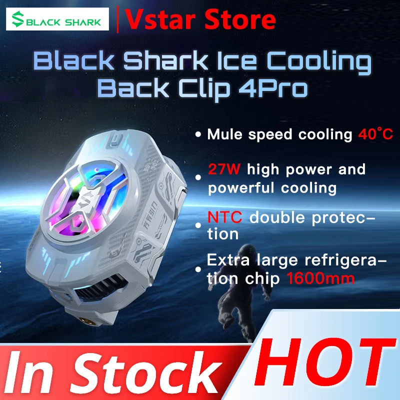 

Original Black Shark Newest Version Cooler 4 Pro Fast Phone Cooler For iphone 15/ROG 7/Nubia Redmagic 9s Pro/Xiaomi FunCooler