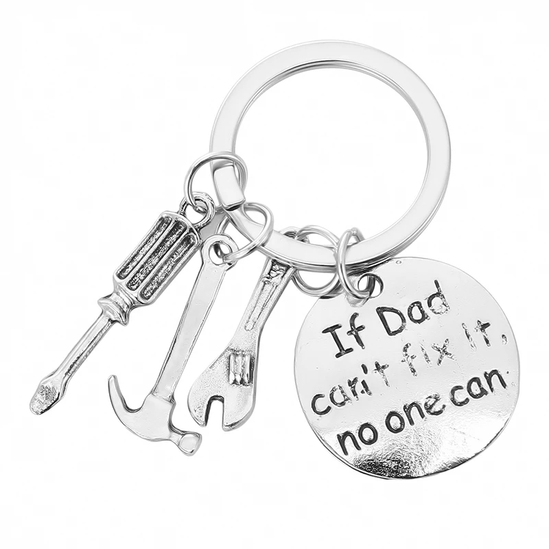 Key Ring Ruler Hammer Wrench Screwdriver Dad Dad's Tool If Dad Keychain Key Chain Accessories Cute