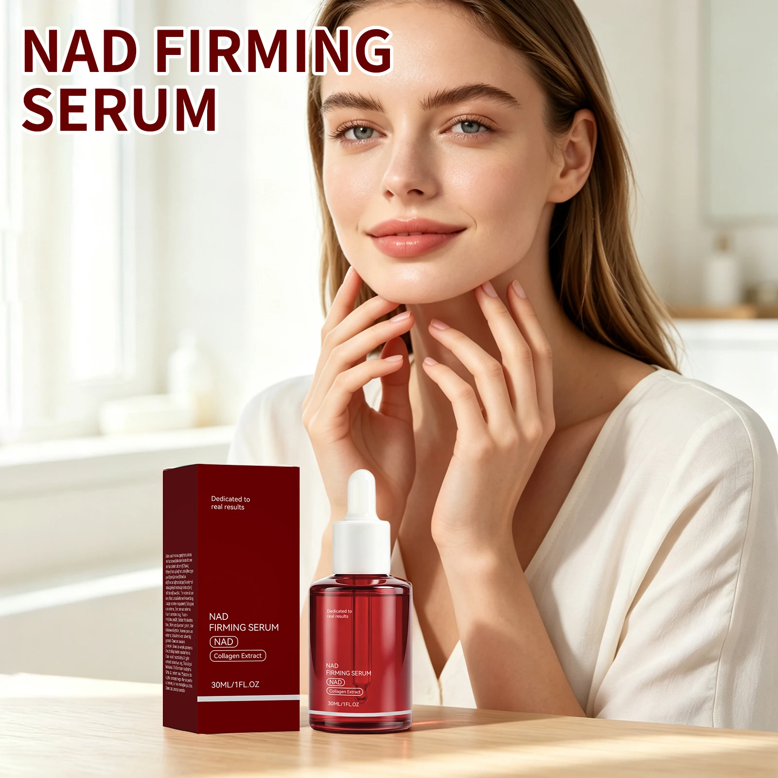 NAD Firming Serum Reduce Wrinkle Anti-Dryness Non-Sticky Fade Fine Lines Enhance Skin Elasticity Refreshing Hydrating Essence