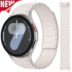 No Gaps Silicone Strap for Samsung Galaxy Watch 7 6 5 4 40mm 44mm Band for 5Pro 45mm Magnetic Band for Galaxy 6Classic 43mm 47mm