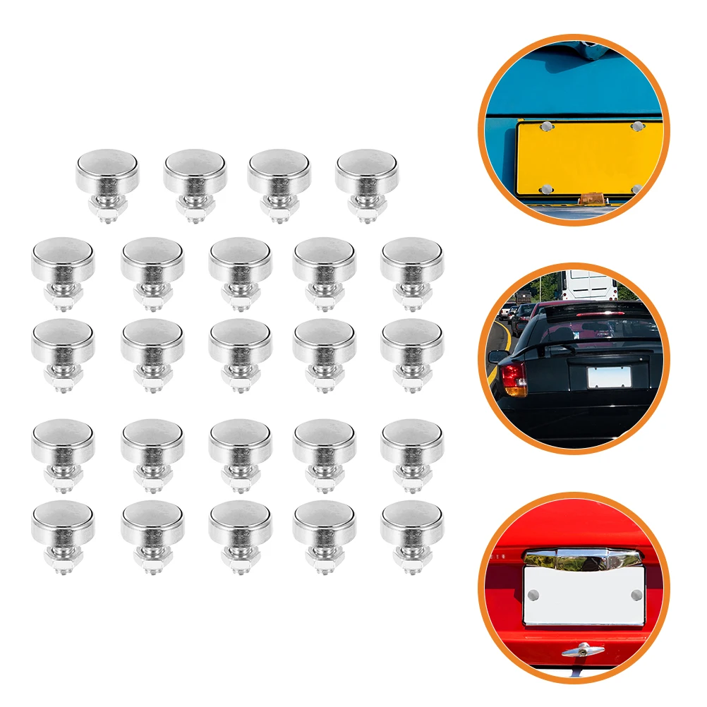

6Pairs License Plate Bolts Zinc Alloy Anti Theft Screw Kit Easy Install No Burrs Safe Rounded Edges License Plate Screws