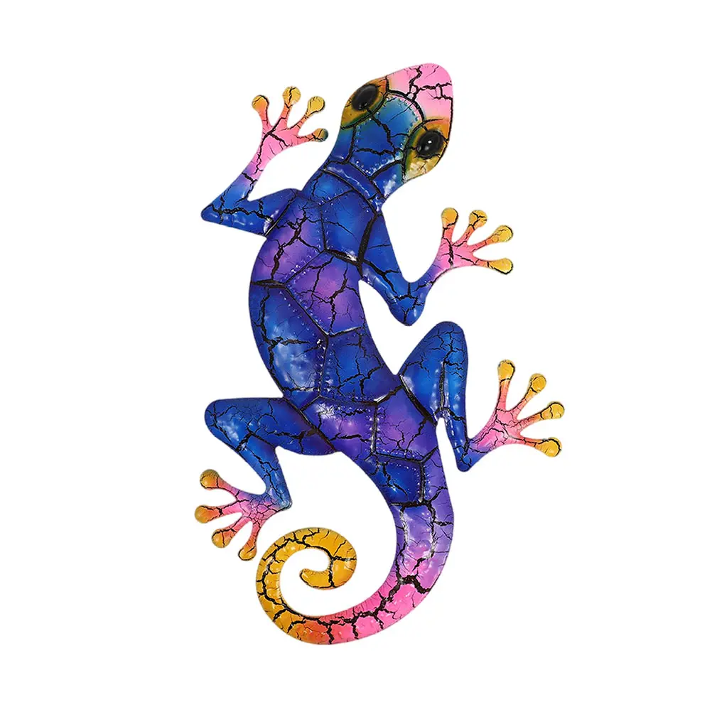 

1pc Iron Gecko Hanging Decoration Outdoor Garden Sculpture Pendant Wall Art Craft Home Decorative Animal Ornament Iron Wall
