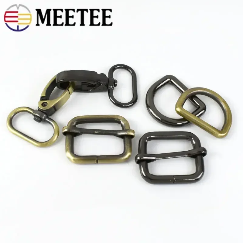 2/5Sets 20-38mm Bag Metal Swivel Lobster Clasps Strap Adjust Connect Buckle D Ring Carabiner Webbing Hook Hardware Accessories