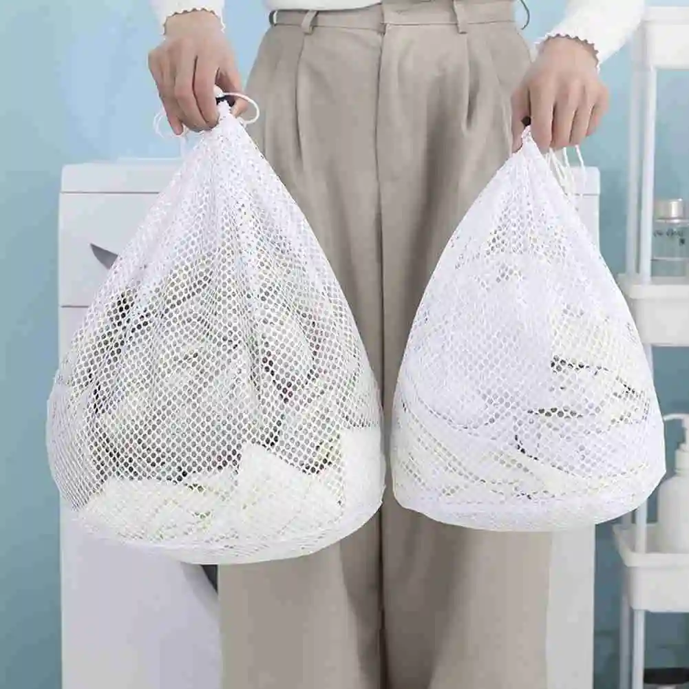 Large Washing Laundry Bag Mesh Drawstring Storage Net Socks Underwear Sweater Large Capacity Washing Machine Protective Bag