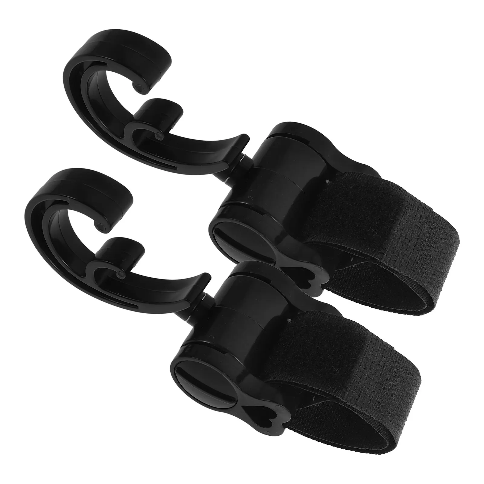2Pcs Stroller Hooks Double Hook Rotatable Hanging Clips Baby Stroller Bag Holder Diaper Purse Shopping Organizer