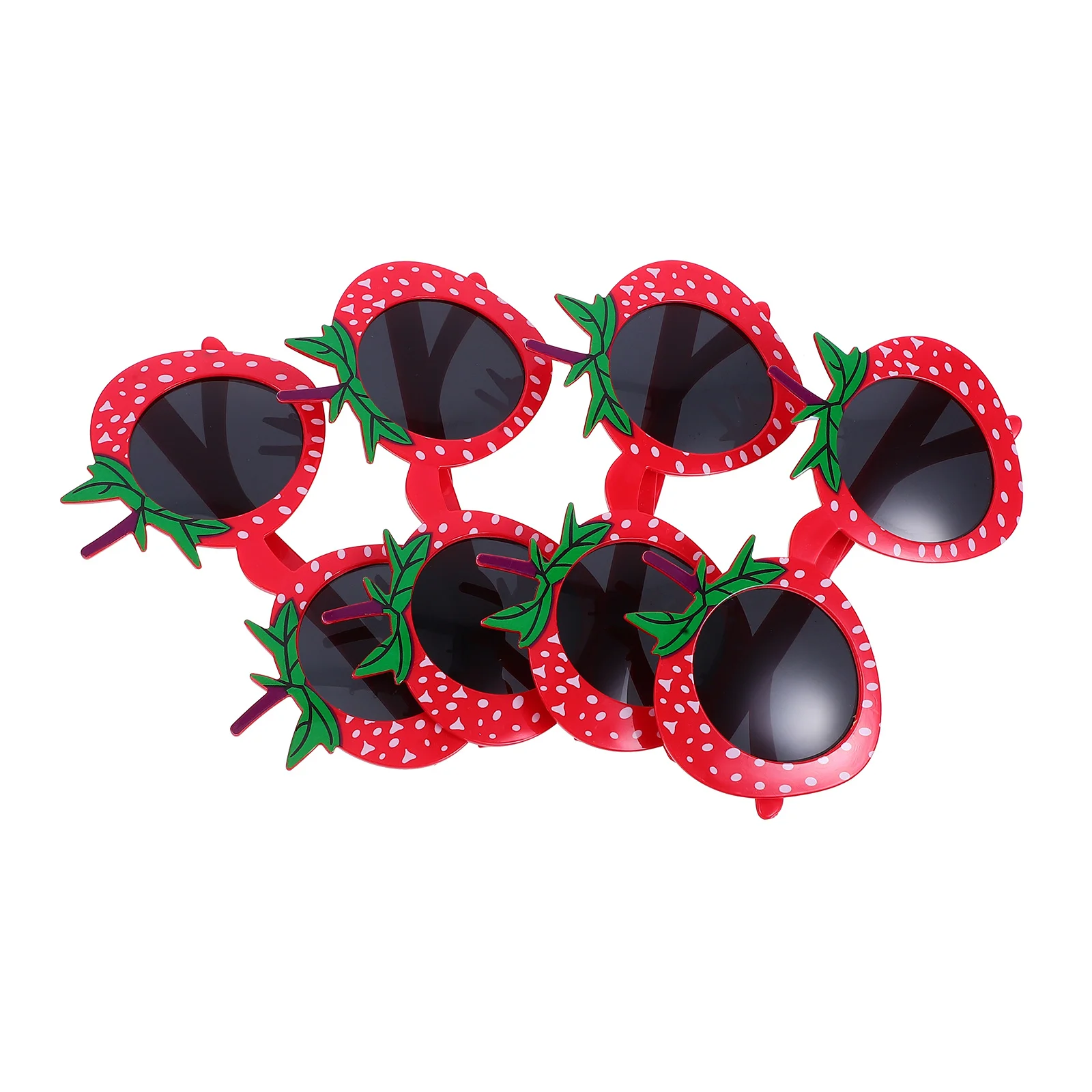 

4pcs Strawberry Sunglasses Kids Fruit Shape Novelty Party Glasses Bright Photo Props Party Favors Accessory