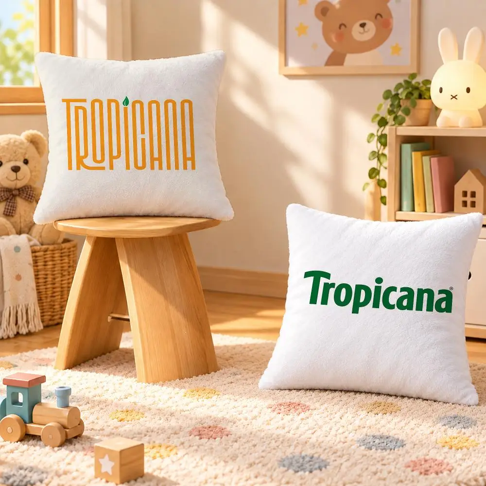 Beverage Tropicana Orange Juice Cushion Cover Personalized Decorative Living Room Home Sofa Bedroom Office Car Decor