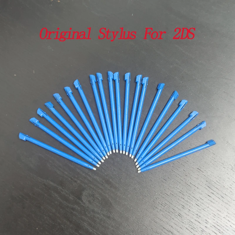 Original พลาสติกสีฟ้าหน้าจอสัมผัส Styluses ปากกาลายมือ Nintend 2DS เกมคอนโซล