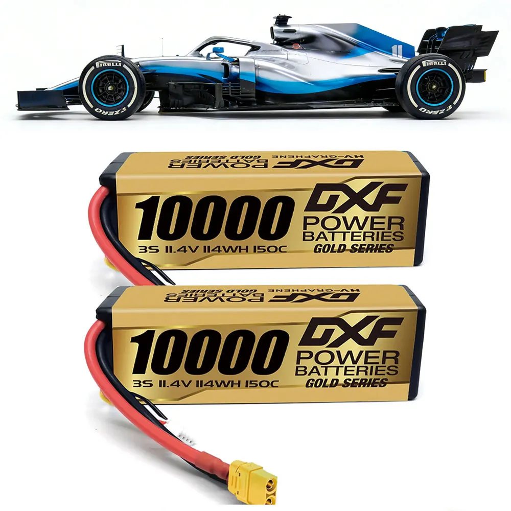 DXF 3S 10000mAh Lipo Battery 11.4V 150C EC5 XT90 Plug Hardcase 1/10 Buggy Truggy Offroad Boat Car Boat Truck RACING Helicopter