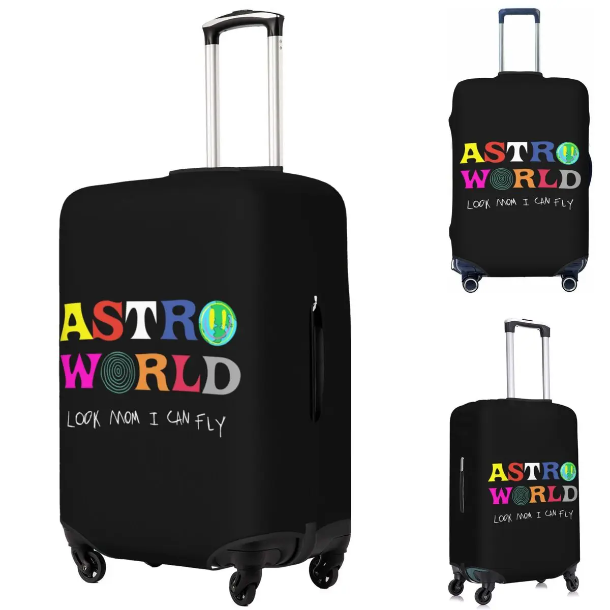 ASTROWORLD Look Mum I Can Fly Suitcase Cover Protection Elastic Travel Luggage Protector Covers for 18-32 Inch