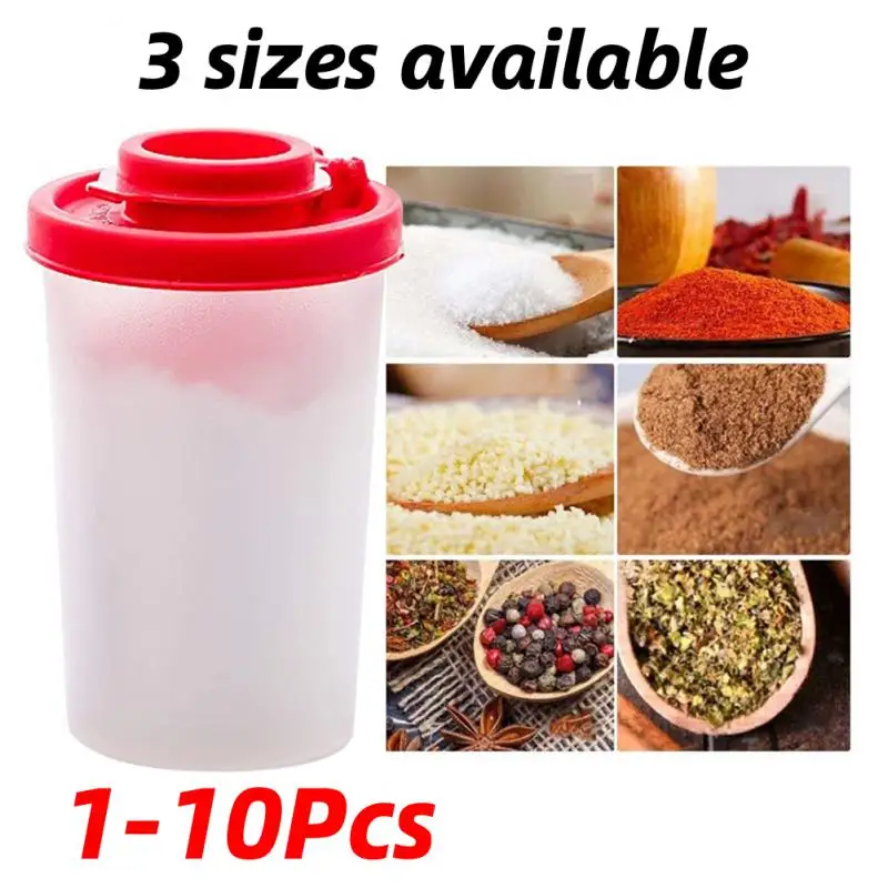 1~10PCS Camping Picnic Travel With Lid Kitchen Tool Outdoor Seasoning Dispenser Mini Lunch Box Jar Portable Salt And Pepper