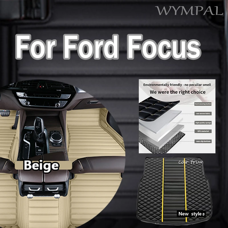 

Luxury Car Floor Mats For Ford Focus MK2.5 2006 2007 2008 2009 2010 2011 Automobile Carpet Cover Interioroot Auto Foot Pads full