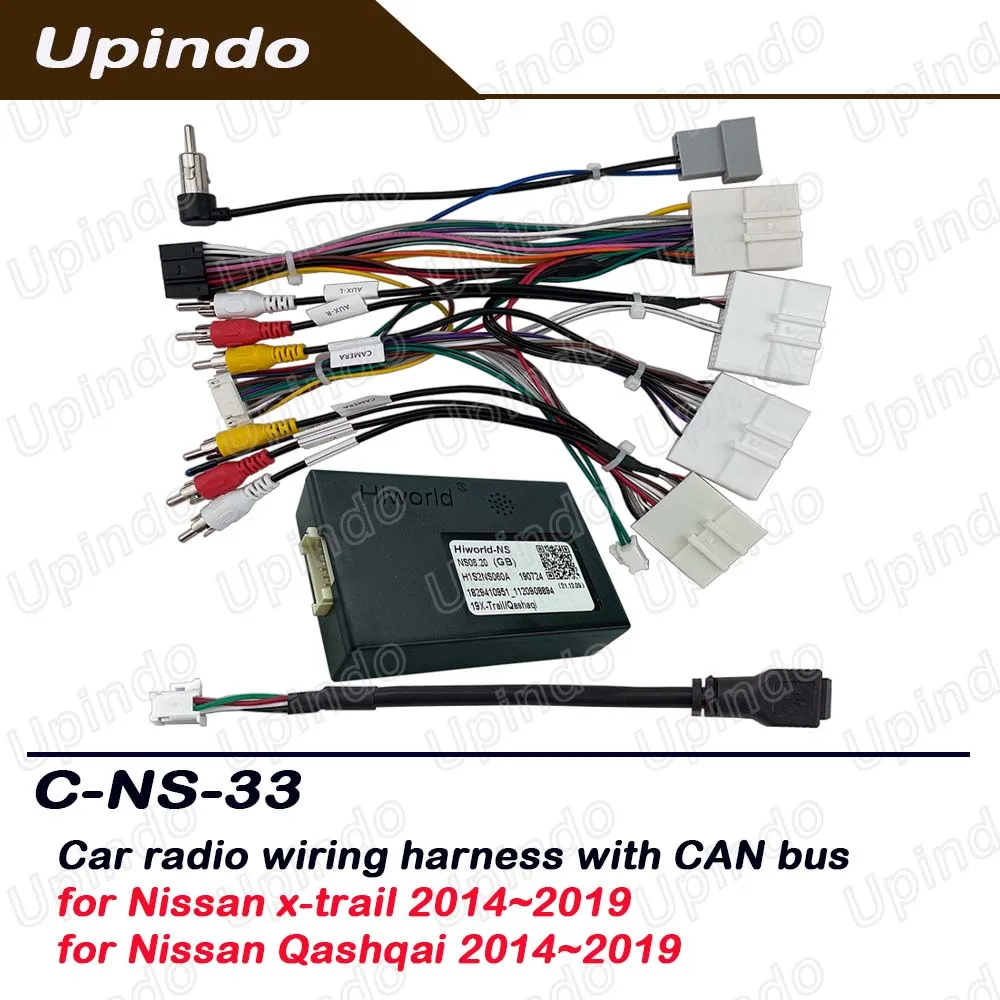 

Car CAN-Bus Adapter for Nissan X-Trail Qashqai 2019+ Radio Wiring Harness Plug & Play Power Connector Socket Media Player Kit